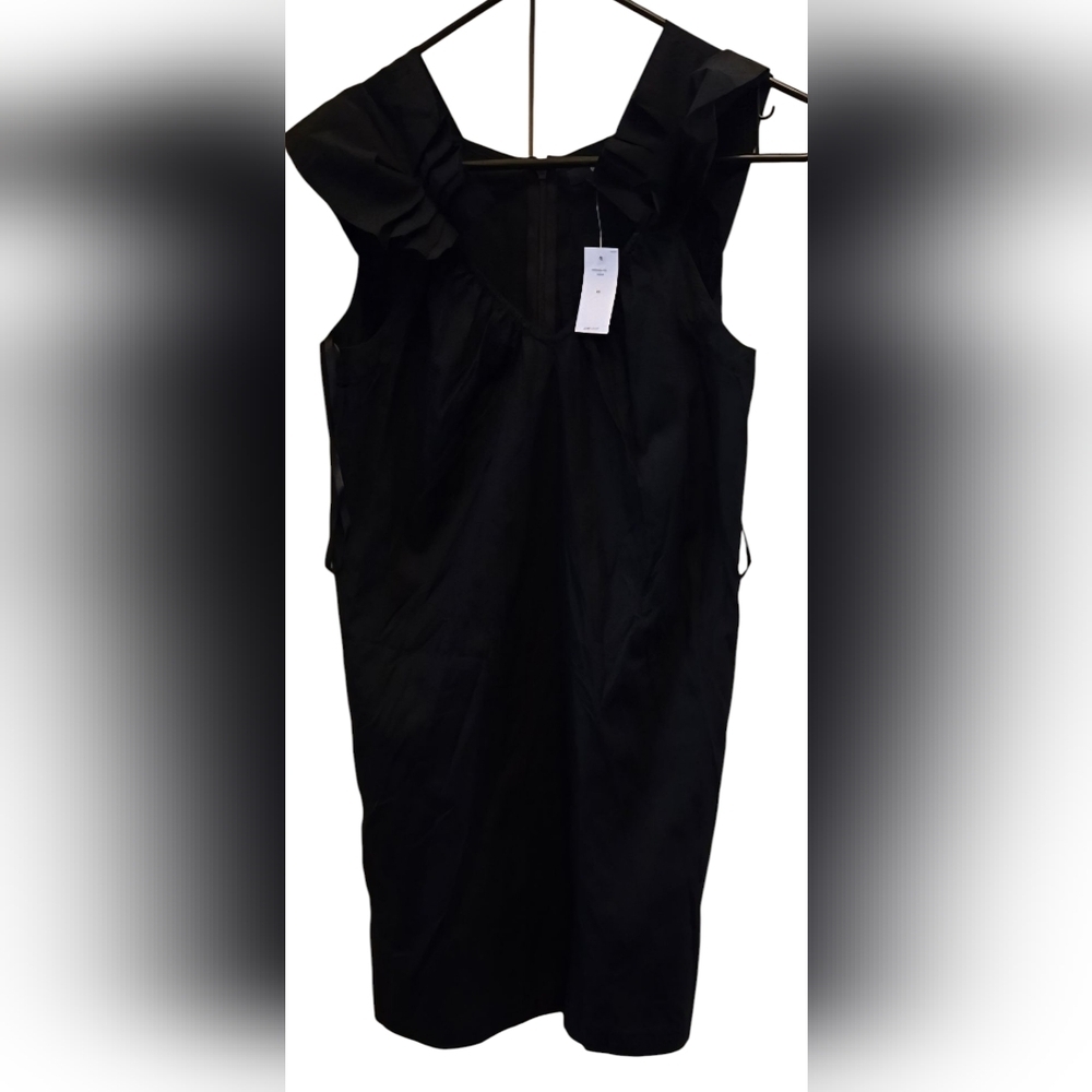 GAP Womens Little Black Dress With Decorative Sleeves Mini